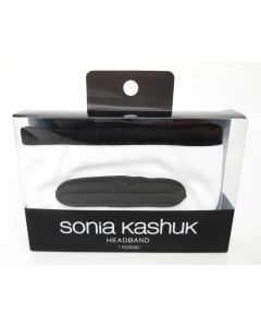 Sonia Kashuk Hook & Loop Closure Headband with Ponytail Slit - Black/White - 1pc