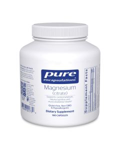 Pure Encapsulations Magnesium (Citrate) | Supplement for Sleep, Heart Health, Muscles, and Metabolism* | 180 Capsules"