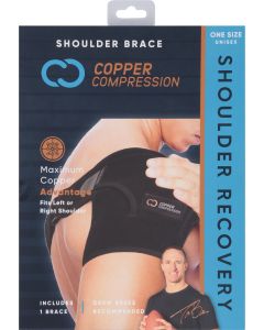 Copper Compression Flexible Recovery Shoulder Brace, One Size Fits Most"