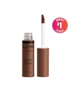 NYX Professional Makeup Butter Gloss, Non-Sticky Lip Gloss, Fudge Me, 0.27 Oz"