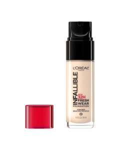 L'Oreal Paris Infallible Fresh Wear 24 Hr Liquid Foundation Makeup, 400 Pearl, 1 oz"