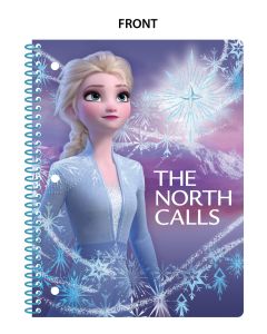 Disney Frozen 2, 1-Subject Spiral Notebook, 80 Sheets, Wide Ruled, 3-Hole Punched"