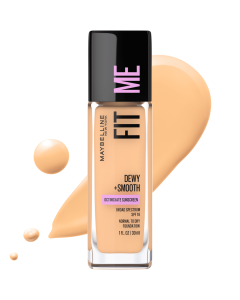 Maybelline Fit Me Dewy and Smooth Liquid Foundation, SPF 18, 210 Sandy Beige, 1 fl oz"