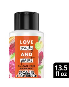 Love Beauty and Planet Uplifting Aroma Clarifying Daily Shampoo with Black Tea Kombucha & Red Ginger, 13.5 fl oz"