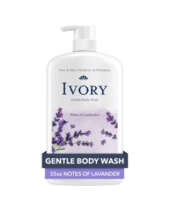 Ivory Mild and Gentle Body Wash, Lavender Scent, for All Skin Types, 35 fl oz"