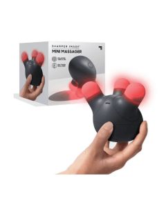 Sharper Image Black Powerful Mini Handheld Compact Massager with Light-Up Glow Nods - Next-Level Portable Relaxation