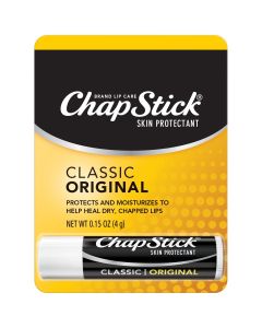 ChapStick Classic (Regular Flavor, 0.15 Ounce) Skin Protectant Lip Balm Tube (1 Blister Pack of 1 Stick)"