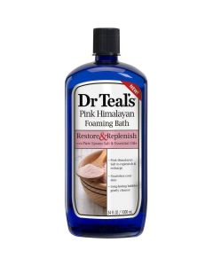 Dr Teal's Pink Himalayan Foaming Bath, Relax & Replenish with Pure Epsom Salt & Essential Oils, 34 fl.oz."