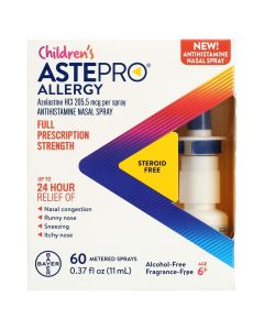 Children's Astepro Allergy Medicine, Steroid Free Antihistamine Nasal Spray, 60 Metered Sprays"