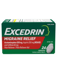 Excedrin Migraine Medicine Caplets for Migraine Headache Relief, 24 Count"