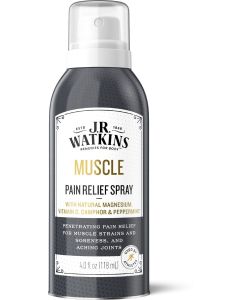 J.R. Watkins MUSCLE Pain Relief Spray, Camphor & Natural Magnesium, 4oz"