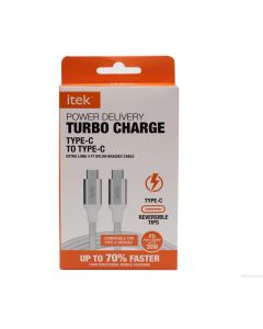 Itek PD Type C to Type C Cable, White"