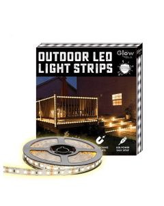 Outdoor/Indoor Weatherproof 10 Foot Long LED 10ft Light Strips with Warm White Light, Self-Sticking Magnet and Carrying case- 10 feet Long"