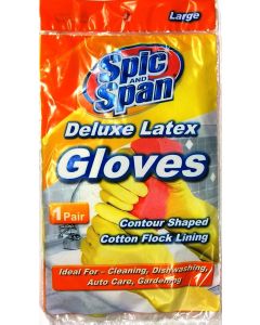 Spic-n-Span Latex Gloves - Large - CASE OF 72