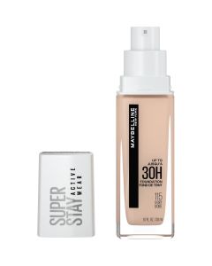 Maybelline Super Stay Liquid Foundation Makeup, Full Coverage, 115 Ivory, 1 fl oz"