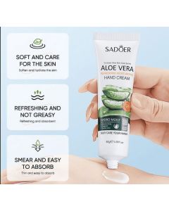 Sadoer Aloe Vera Refreshing Moisturizing Hand Cream 1.05fl oz (Pack 3)