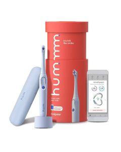 Hum by Colgate Smart Rechargeable Electric Toothbrush Kit with Travel Case Blue