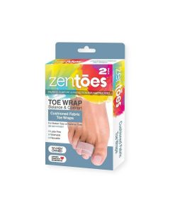 ZenToes, Toe Wrap Balance & Comfort, Cushioned Fabric Toe Wraps, 2 Pack