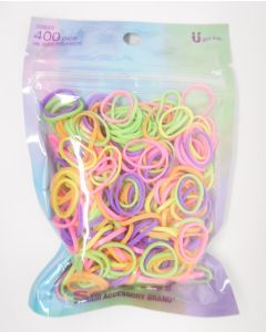 Scunci Hair Elastics - Multicolor Rubberbands for Hair - 400pcs - 33833