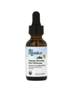 Organic Morning Dew Oil Serum, Prickly Pear & Camellia Oil Blend, 1 fl oz (30 ml), Sky Organics"