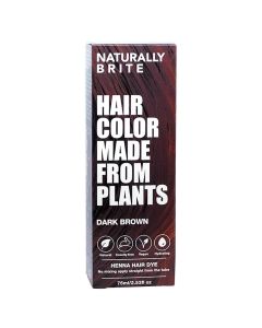 BRITE Naturally Henna Hair Dye - Dark Brown - 2.53 Fl Oz