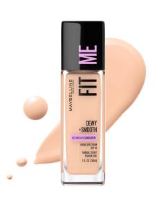 Maybelline Fit Me Dewy and Smooth Liquid Foundation, 115 Ivory, 1 fl oz"