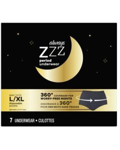 Always ZZZ Period Underwear - L/XL - 7ct