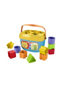 Fisher-Price Baby’s First Blocks Shape Sorting Toy with Storage Bucket, 12 Pieces"