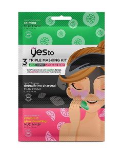 Yes To Charcoal, Cucumber & Grapefruit Triple Masking Kit, 0.6 fl oz (3 Pack)"