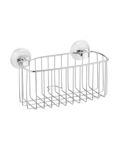 InterDesign Power Lock Shower Basket 3-5/16 in. H x 9-3/16 in. W x 5-5/16 in. L Silver Stainless Steel