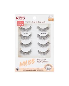 KISS My Lash But Better Fake Eyelashes Multipack, ‘So Real’, Black, 4 Pairs"