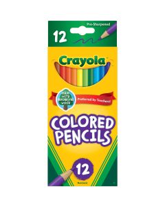 Crayola Colored Pencil Set, 12 Ct, Back to School Supplies for Kids, Classroom Supplies, Teacher Gift"