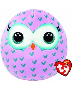 TY Squish-A-Boos Plush - WINKS the Owl (Small Size - 10 inch)