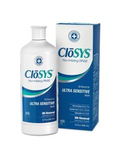 CloSYS Ultra Sensitive Mouthwash Unflavored w/ Optional Flavor Control, 32oz"