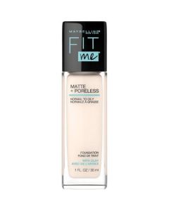 Maybelline Fit Me Matte + Poreless Liquid Foundation Makeup, Fair Porcelain, 1 fl oz"