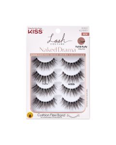 KISS Lash Couture Naked Drama Eyelashes Multipack, ‘Ruffle’, 4 Pairs"