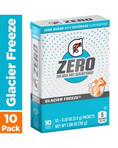 Gatorade G Zero Sugar Glacier Freeze, Powdered Thirst Quencher Drink Mix, 0.10 oz"