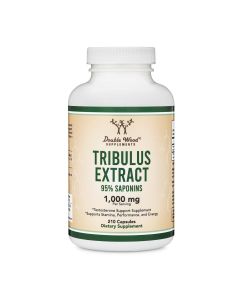 Tribulus Terrestris for Men Purest 95% Steroidal Saponin Content 210 Capsules, 1,000mg Concentrated Natural Fruit Extract, Testosterone and Libido Support by Double Wood Supplements"