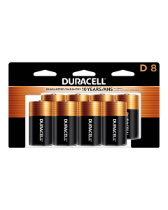 Duracell 1.5V Coppertop Alkaline D Batteries, 8 Pack"