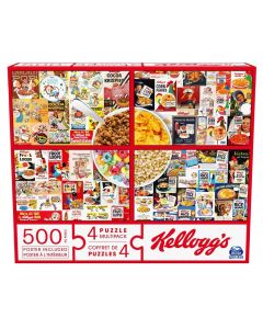 Kellogg’s 4 Puzzles 500 Pieces Form Mega Puzzle for Kids and Adults