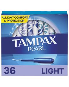 Tampax Pearl Tampons with LeakGuard Braid, Light Absorbency, 36 Ct"