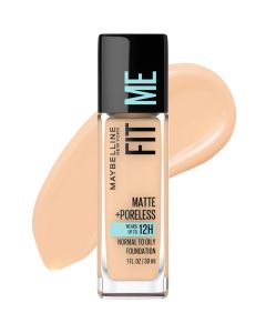 Maybelline Fit Me Matte + Poreless Liquid Foundation Makeup, 120 Classic Ivory, 1 fl oz"