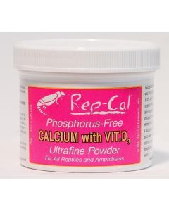 Rep-Cal Research Labs Phosphorous-Free Calcium with Vitamin D3 Ultrafine Powdered Supplement 1ea/3.3 oz