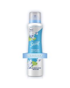 Secret Dry Spray Antiperspirant Deodorant, Waterlily and Argan Oil, 4.1 oz"