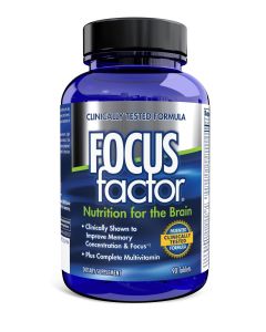 Focus Factor Original, 90 Count - Brain Health Supplement with Vitamins B6, B12, D, Bacopa Monnieri"