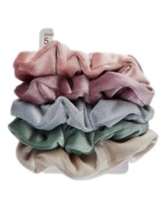 Morgan Simianer Xo Scunci Scrunchies and Hair Ties (Velvet Scrunchies, 5CT)"