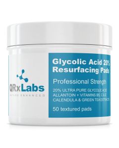 Glycolic Acid 20% Resurfacing Pads with Vitamins B5, C & E, Green Tea, Calendula, Allantoin - Exfoliates Surface Skin and Reduces Fine Lines and Wrinkles"