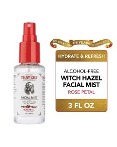 Thayers Rose Petal Witch Hazel Travel Size Face Mist, For Dry Skin, 3 oz"