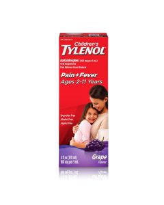 Children's Tylenol Pain + Fever Oral Suspension, Grape 4 FL OZ