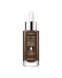 L'Oreal Paris True Match Hyaluronic Tinted Serum Foundation Makeup, 10-12 Very Deep, 1 fl oz"